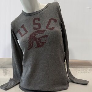 USC Gray Thermal Long-Sleeve Women's Sweater